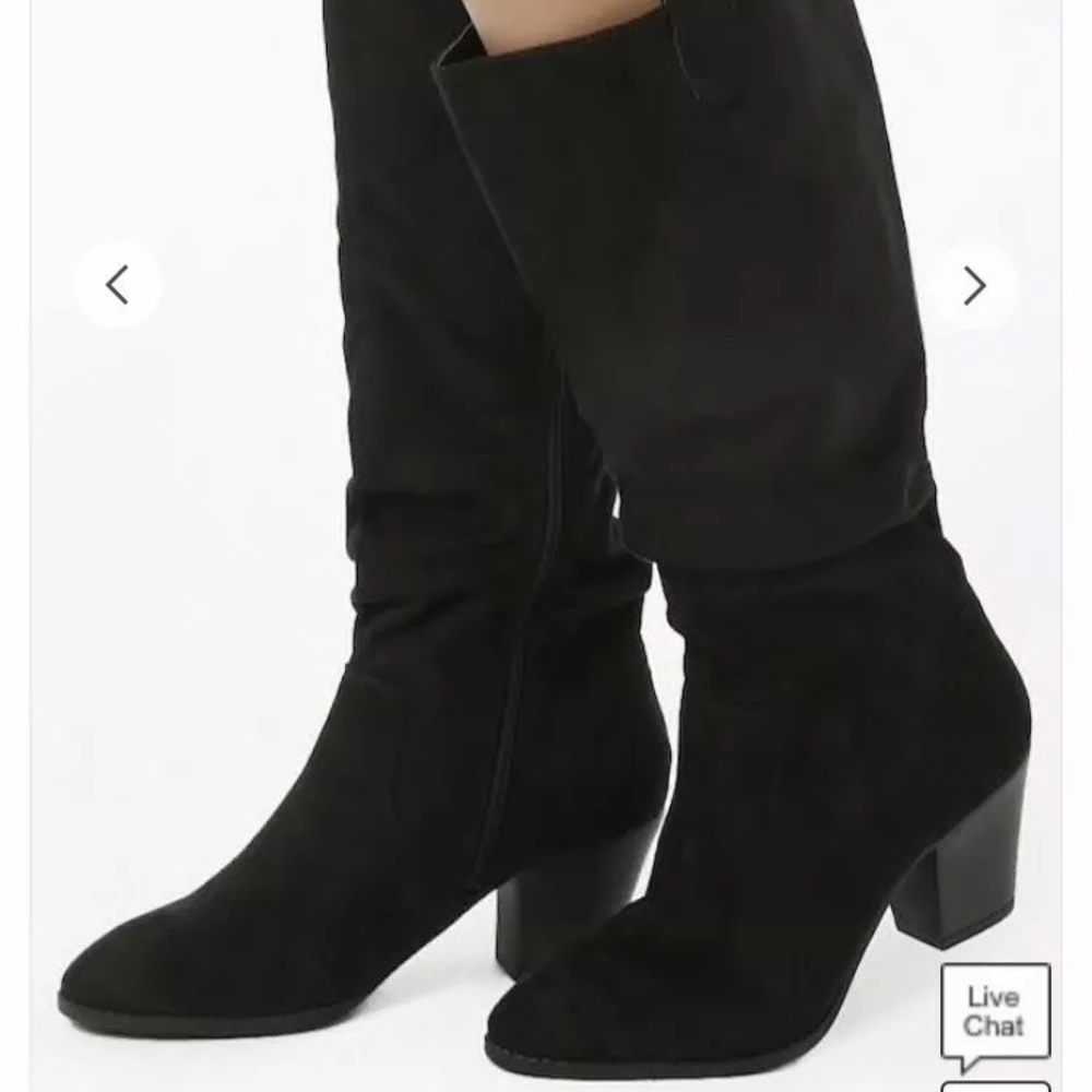 Forever 21 Slouchy Faux Suede Tall Boots Sz6